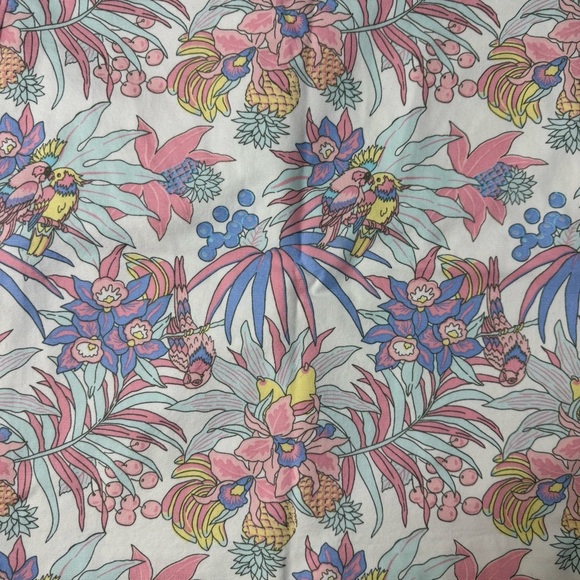 Talbots Pastel Tropical Parrot Print A-line mini skirt. Size 6 - Picture 8 of 8